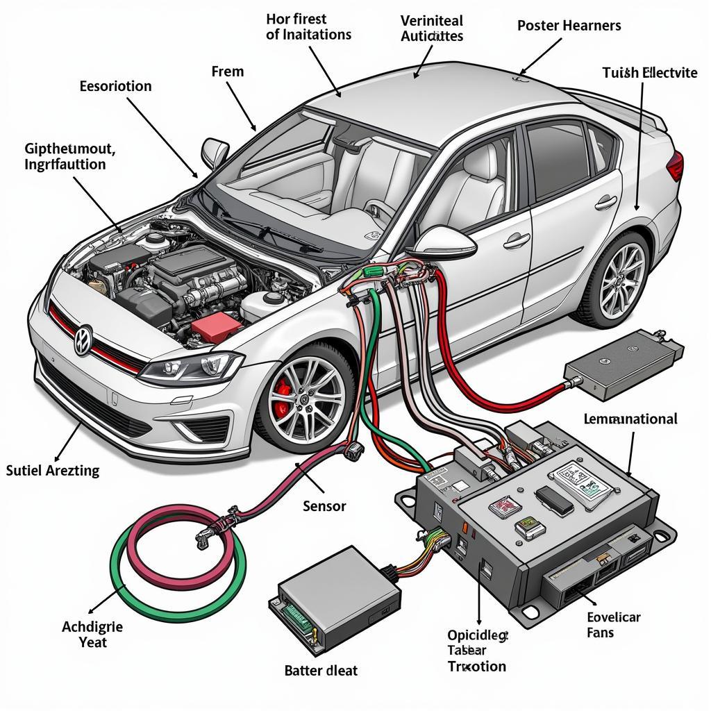 Complex Electrical System of a Modern Car