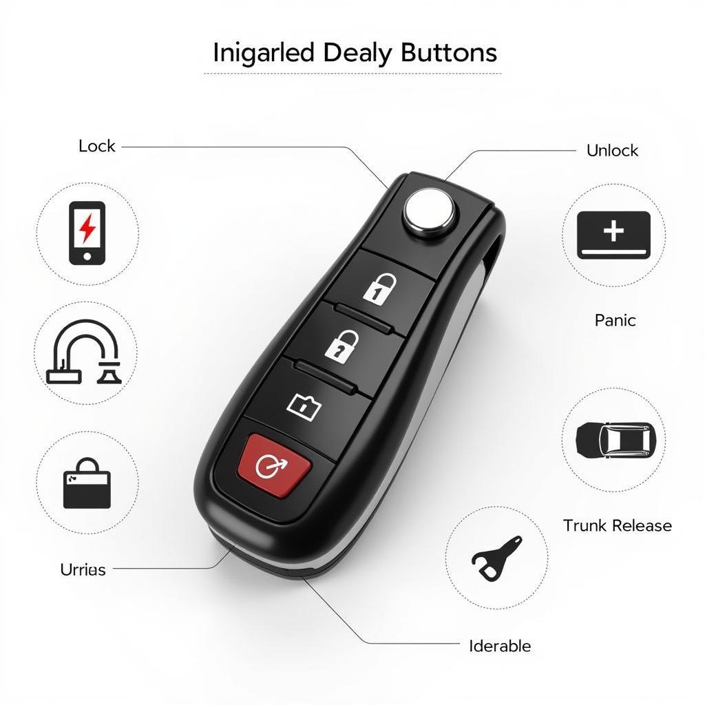 Modern Car Key with Remote Locking Features