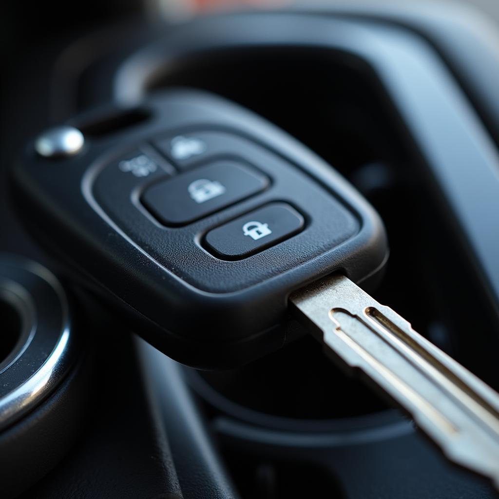 Modern Car Key with Transponder Chip