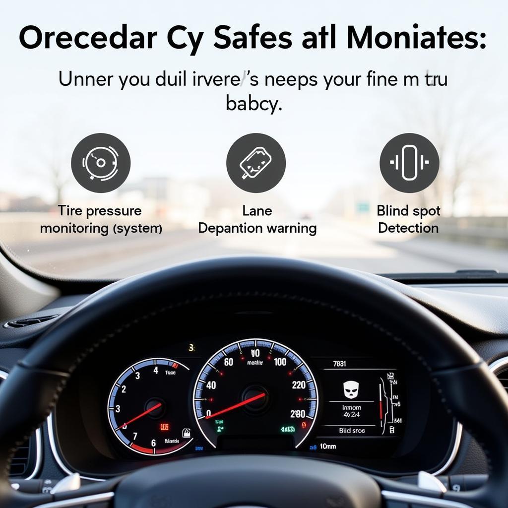 Modern Car Dashboard Displaying Safety Features