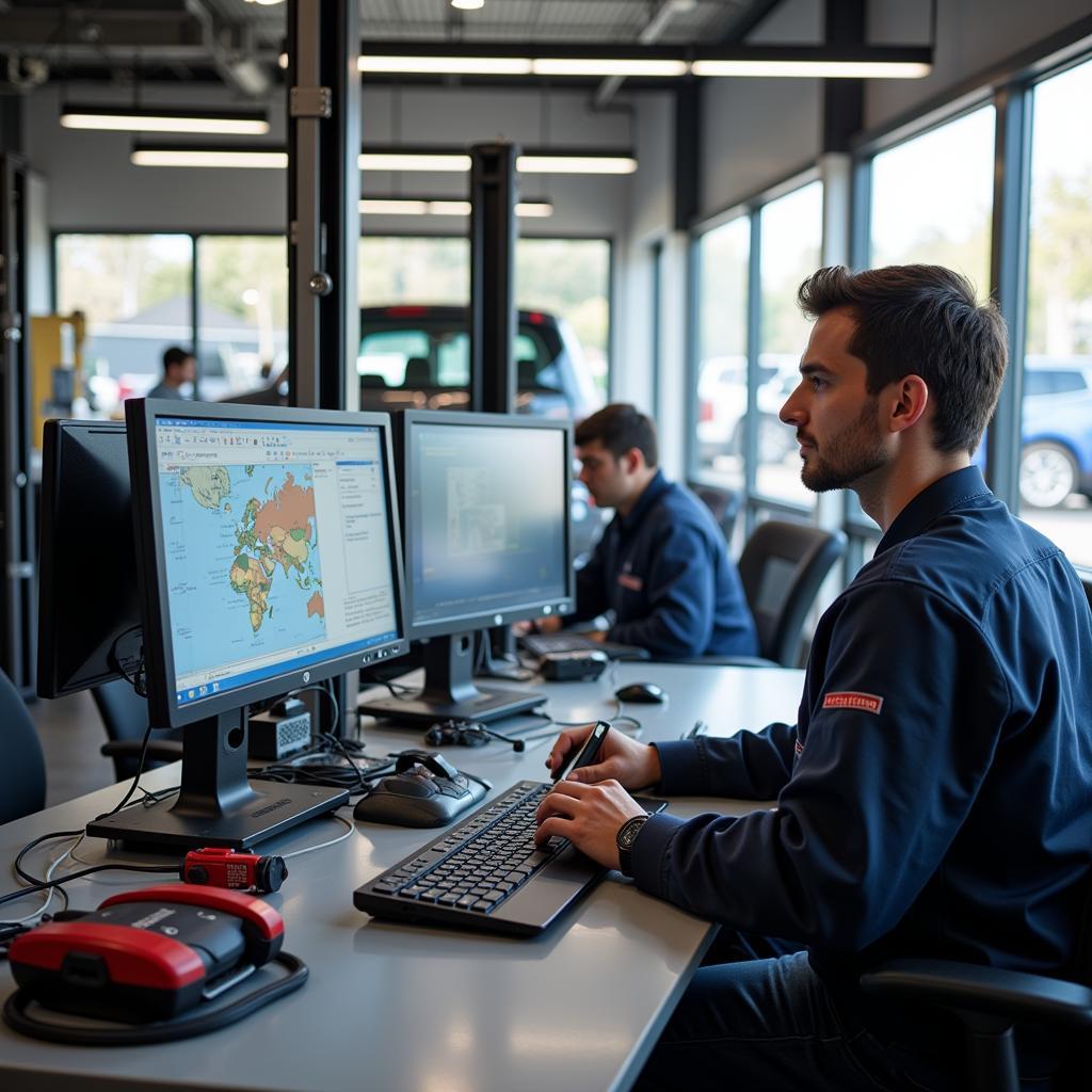 Modern Diagnostic Equipment in a San Jose Auto Shop