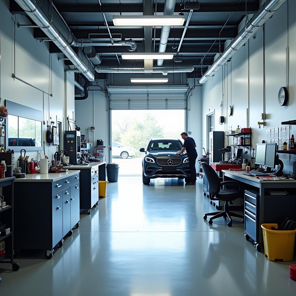 Modern Gibraltar Auto Repair Shop Interior