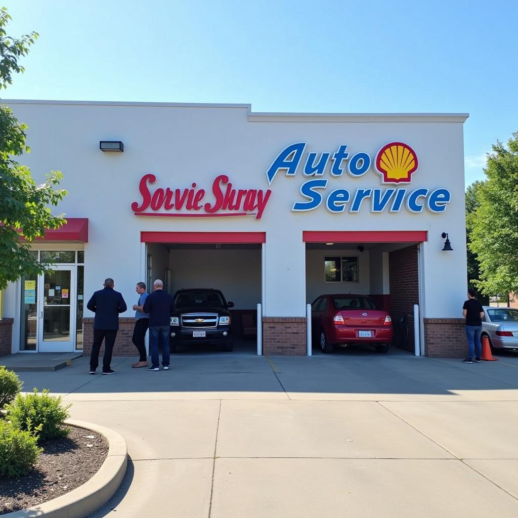 Montgomery Shell Auto Service Shop Exterior