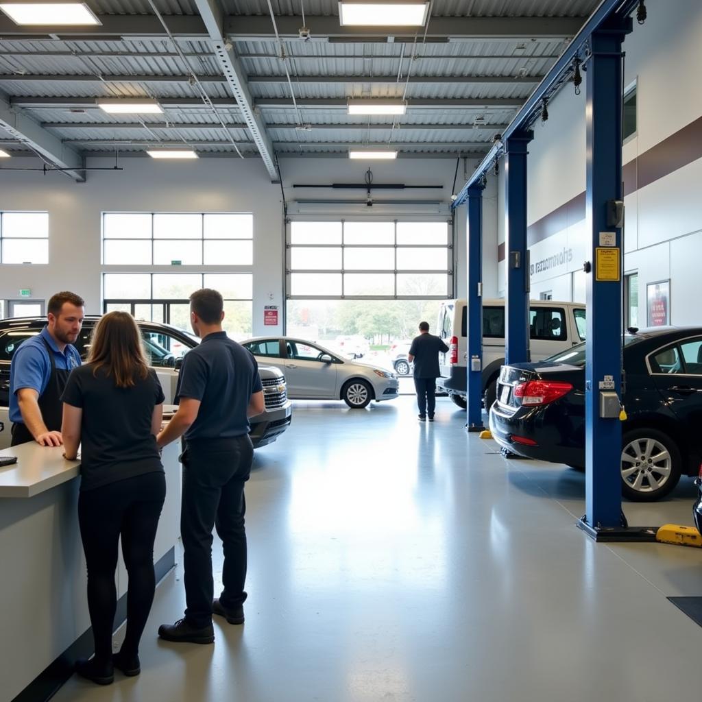 Interior of a Modern Auto Service Shop in Mooresville, NC