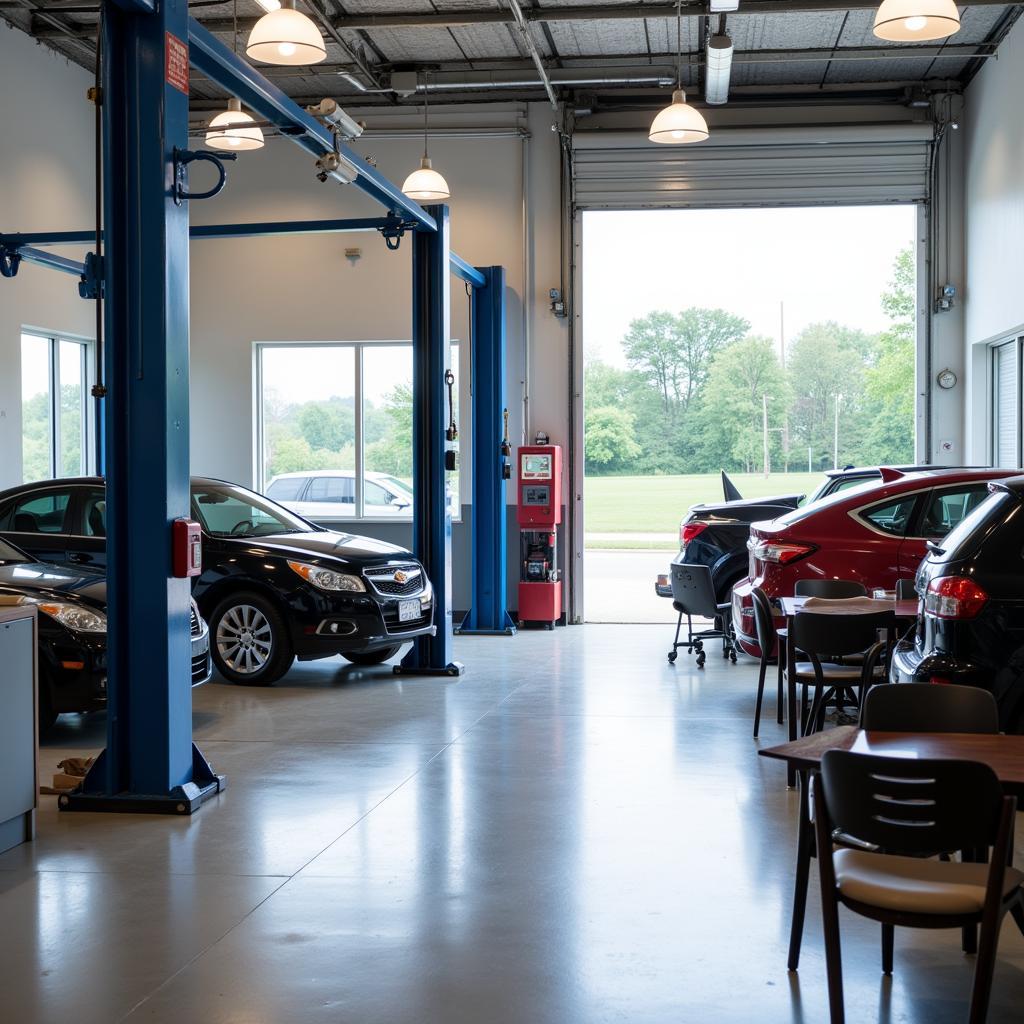 Clean and Organized Auto Service Center Interior in Muncie