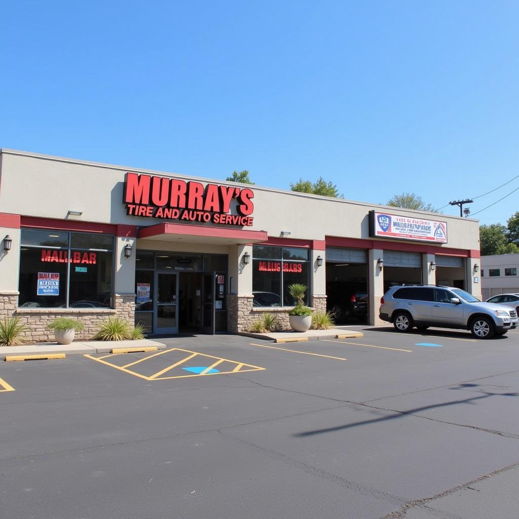 Exterior View of Murray's Tire and Auto Service Building