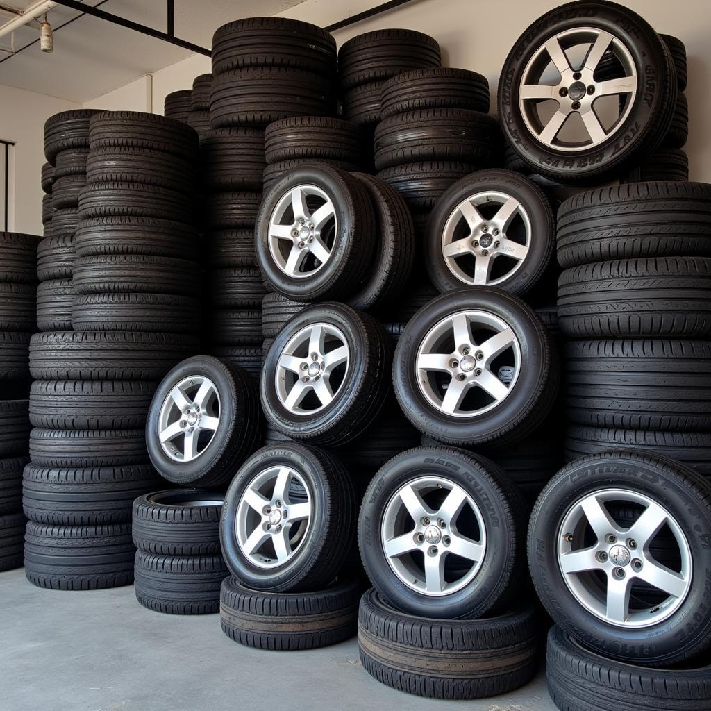 NDK Used Tires and Wheels Display