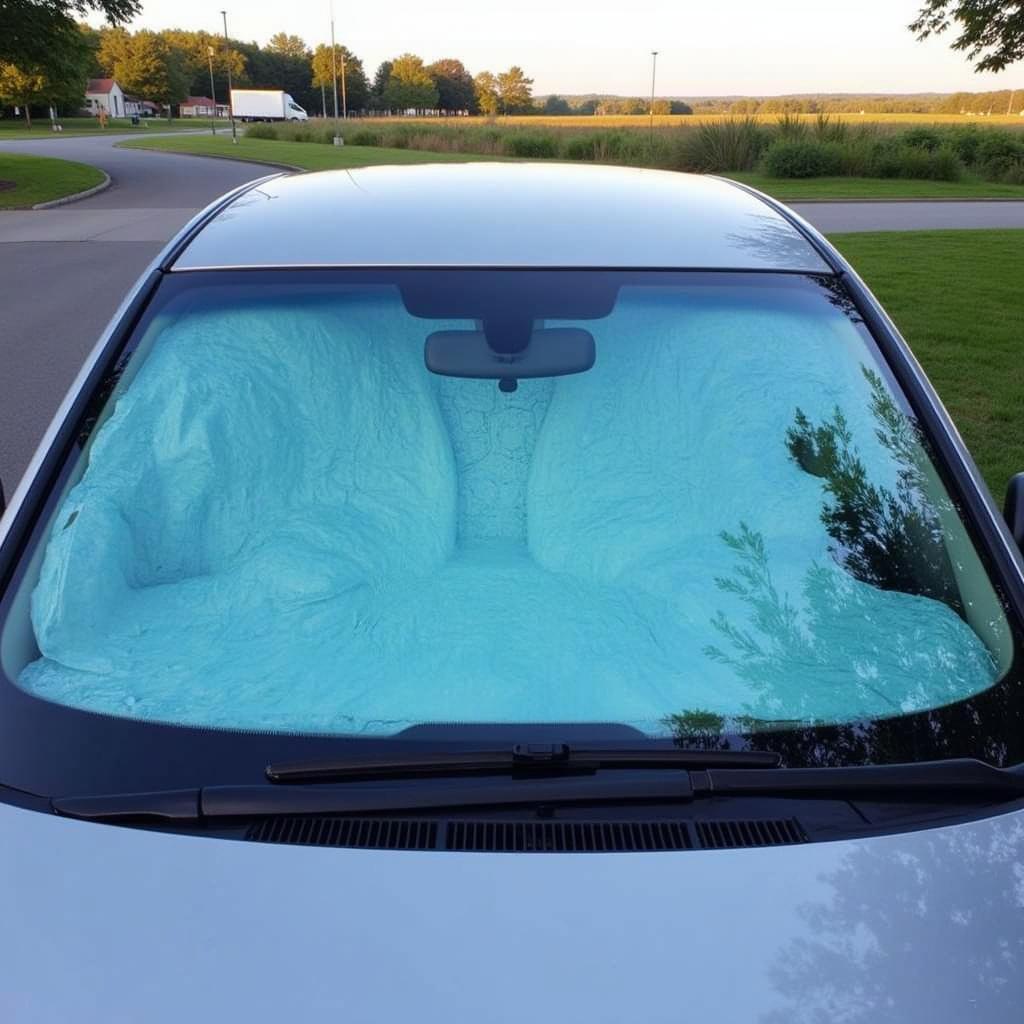 Newly Installed Windshield on a Car in Traverse City