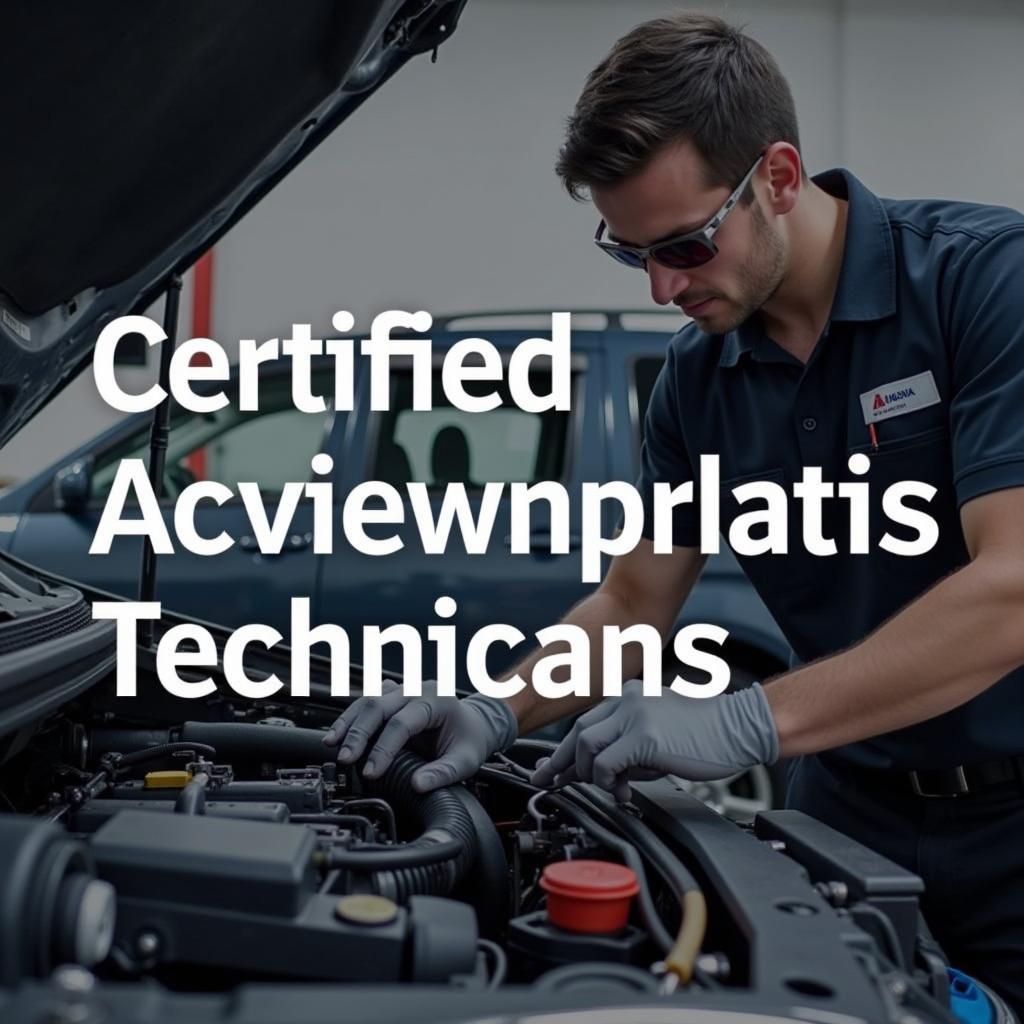 Certified Norfolk Auto Service Technician Working on a Car Engine