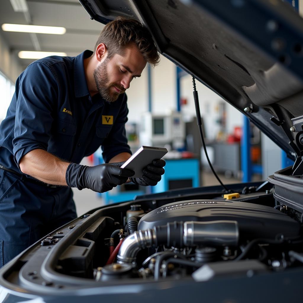 Mechanic Performing Engine Work in North Dakota