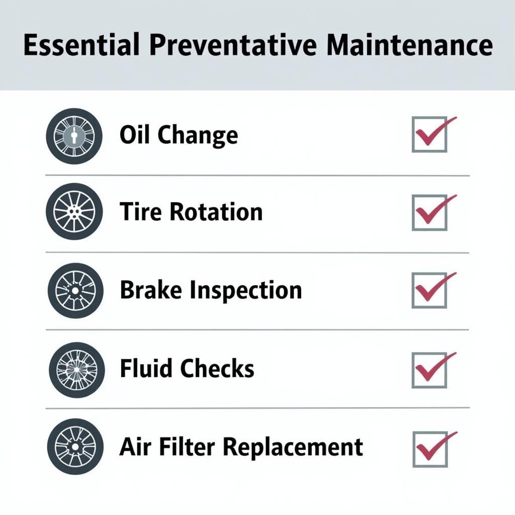 Preventative Maintenance Checklist for North End Auto Service