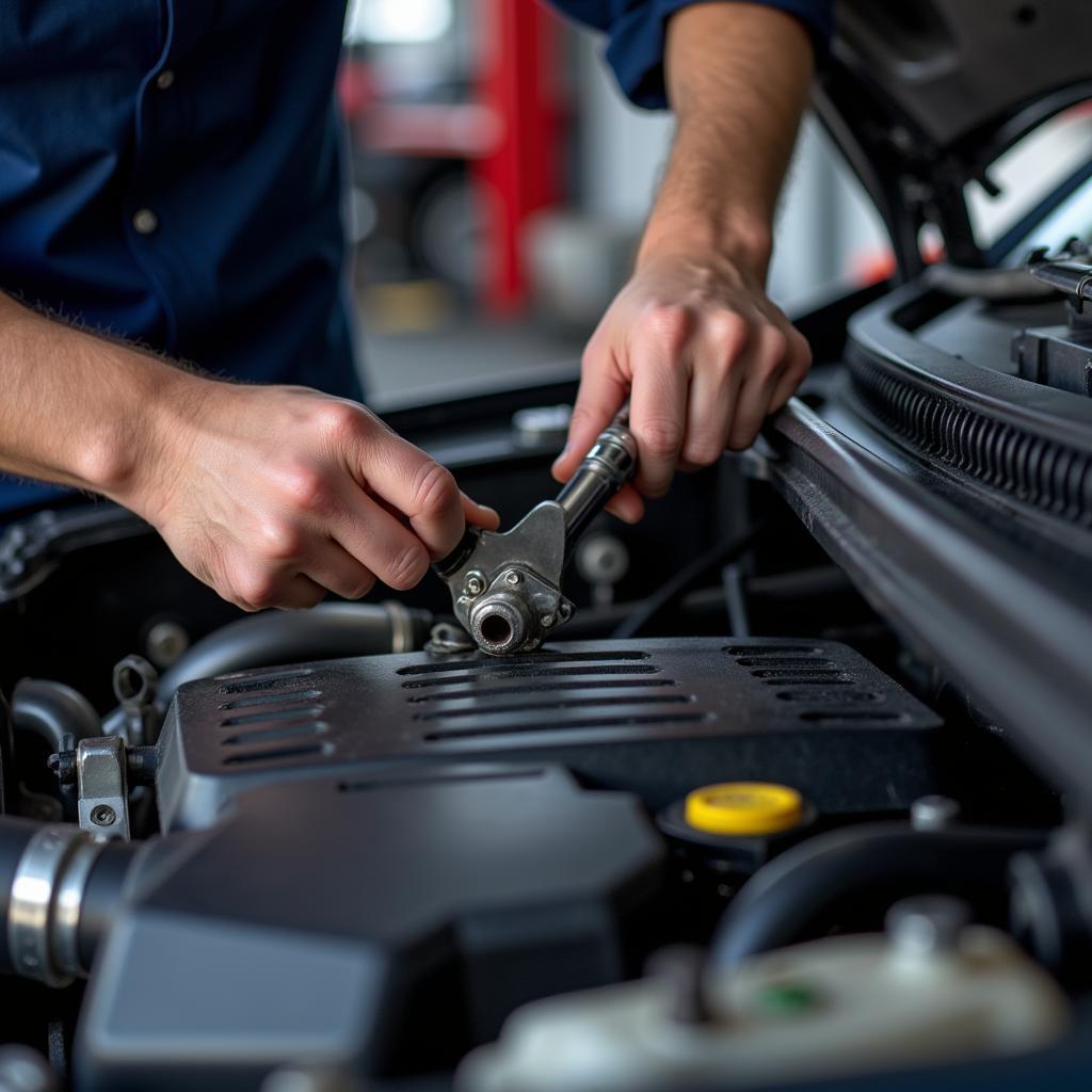 Mechanic Working on a Car in North Las Vegas