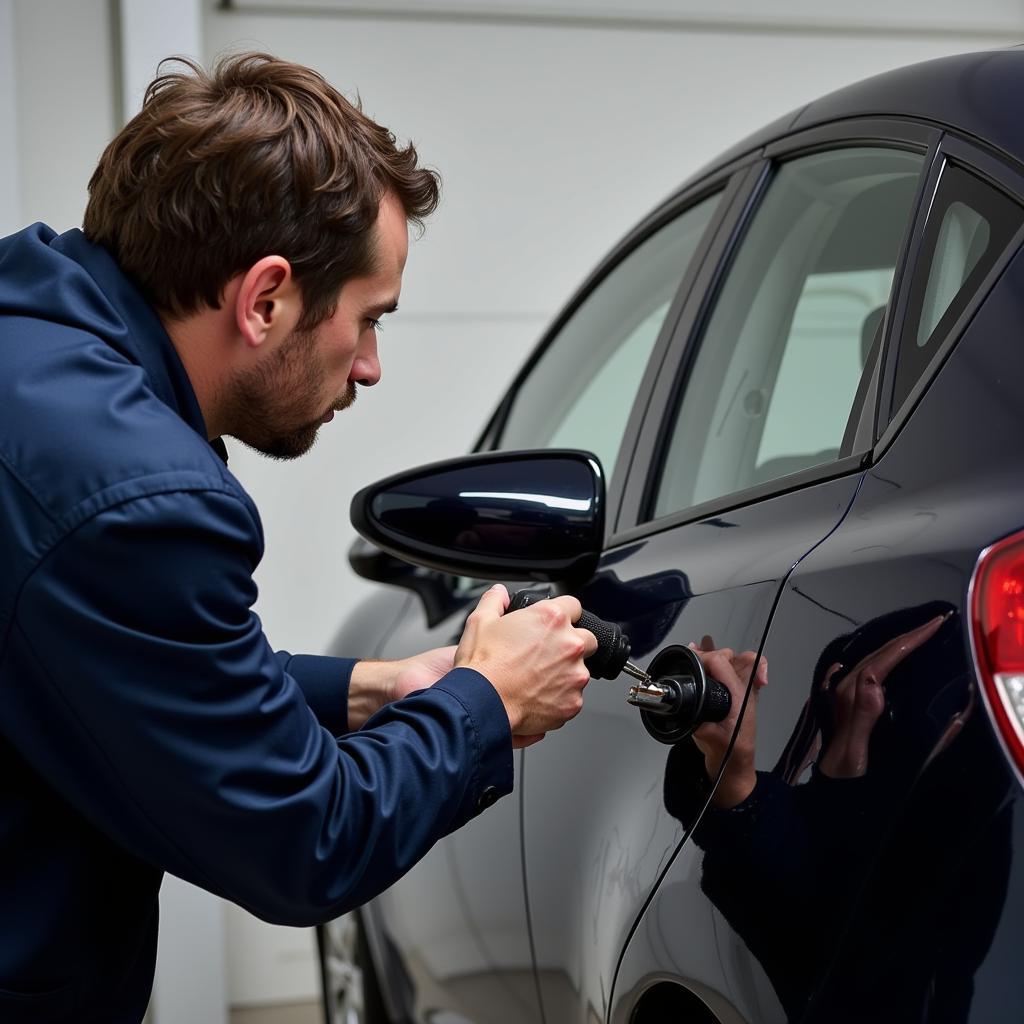 Spot Repair Example in North Vancouver Auto Paint Shop