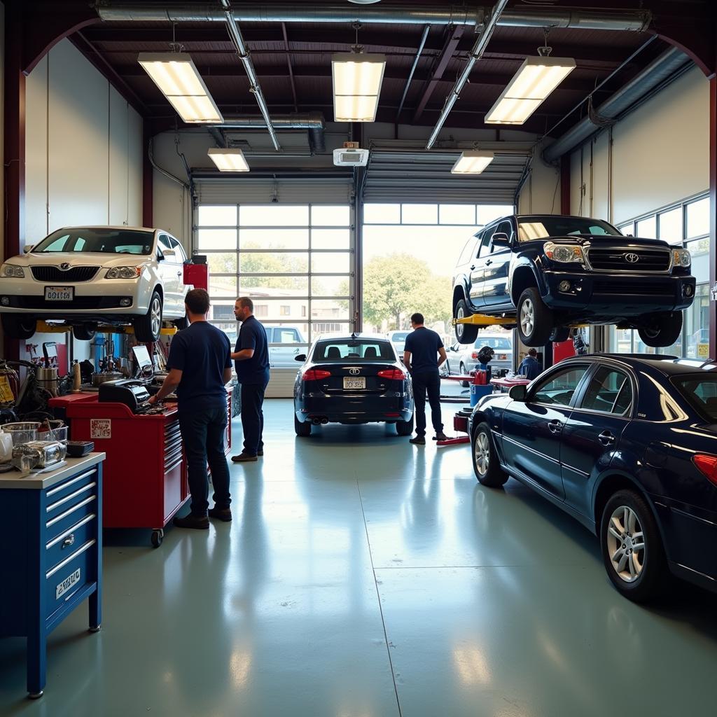 Modern and Clean Auto Repair Shop Interior in Northridge