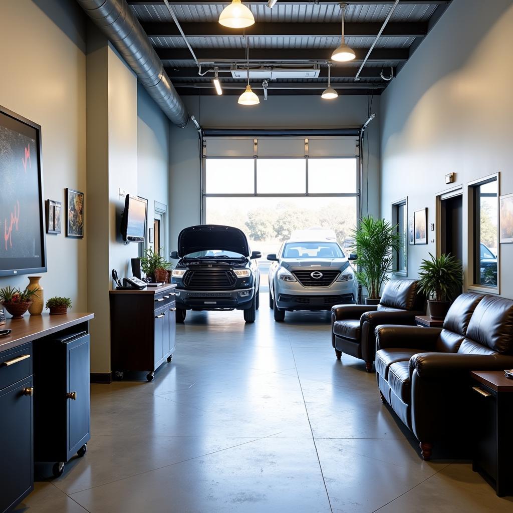 Modern and clean auto service shop interior in Oakhurst