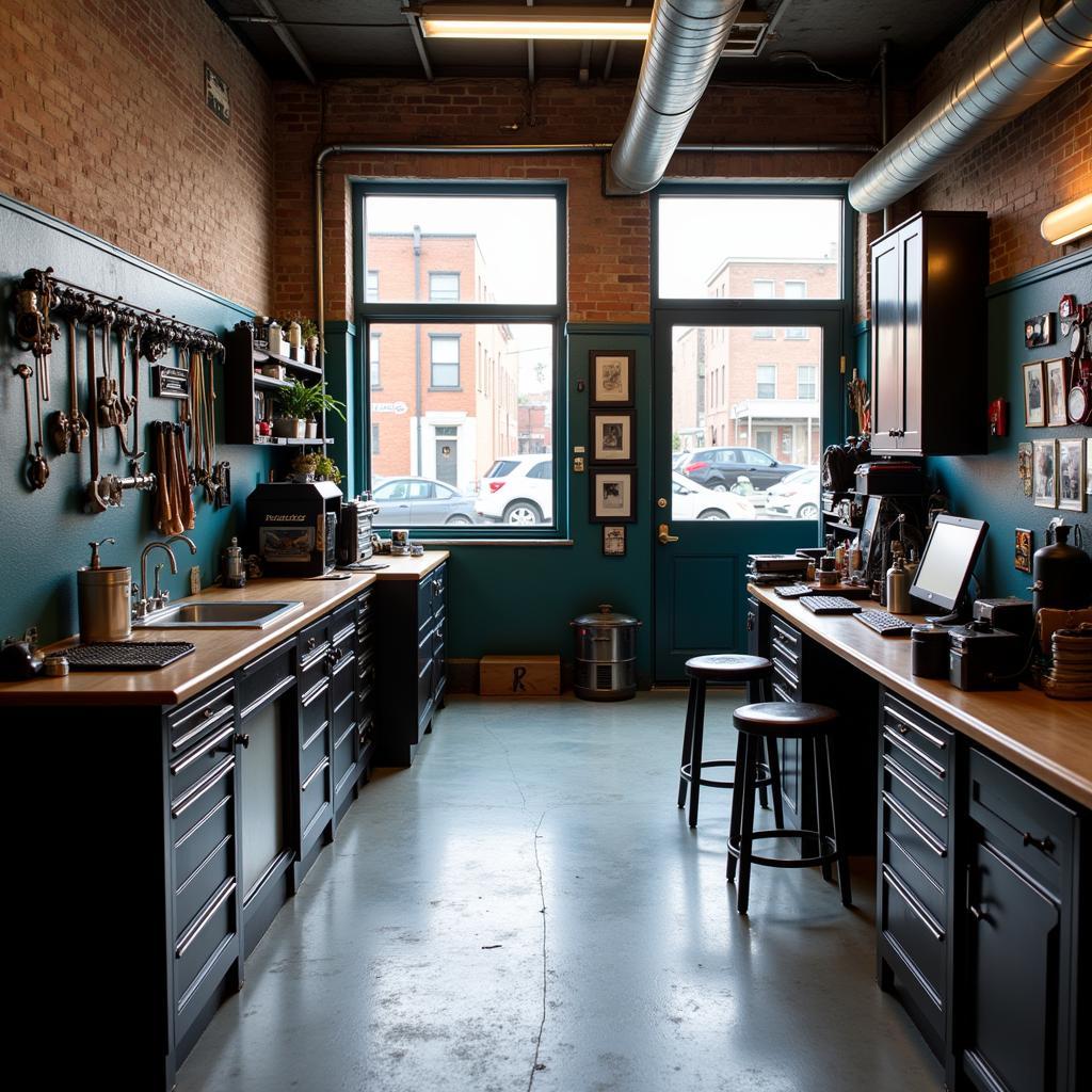 Old Brooklyn Auto Repair Shop Interior