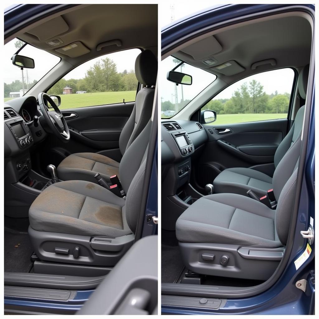 Omaha Auto Interior Detailing Before & After