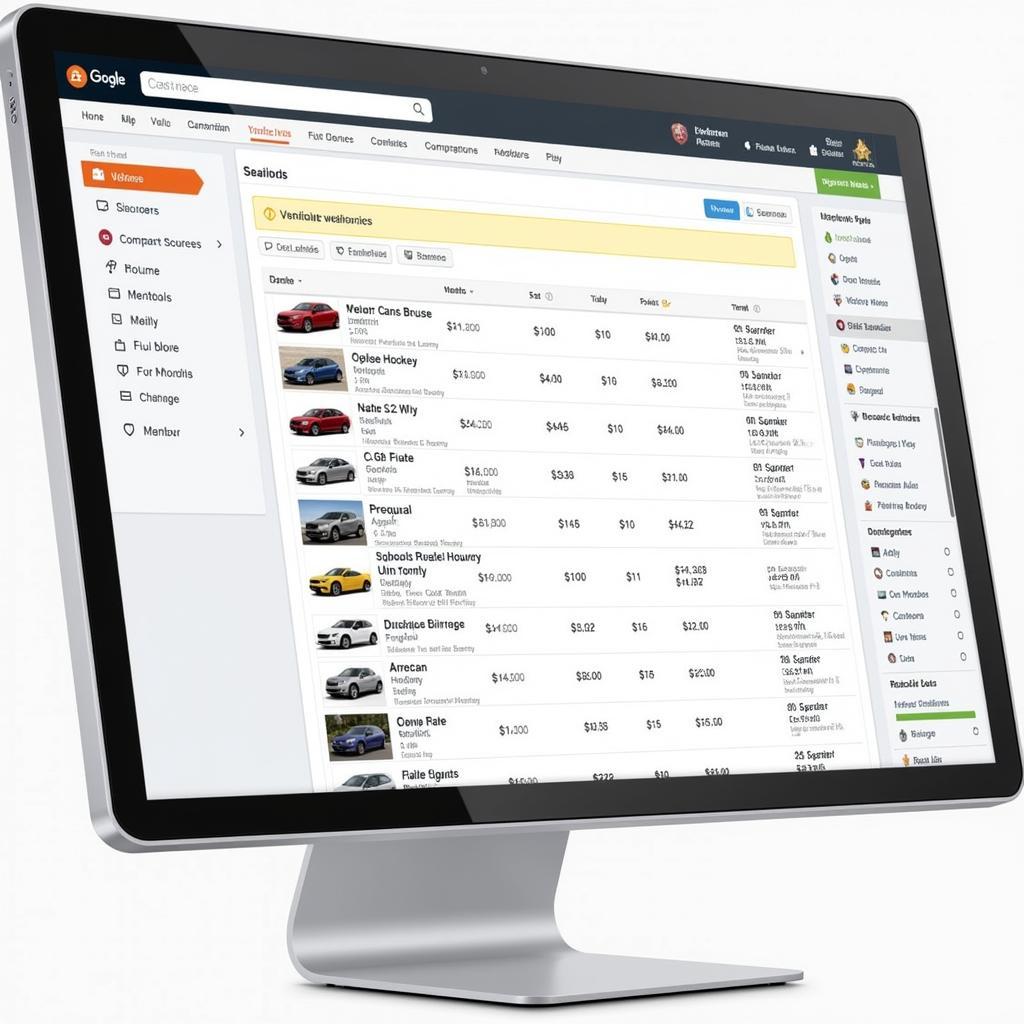 Online Auto Marketplace Search Results