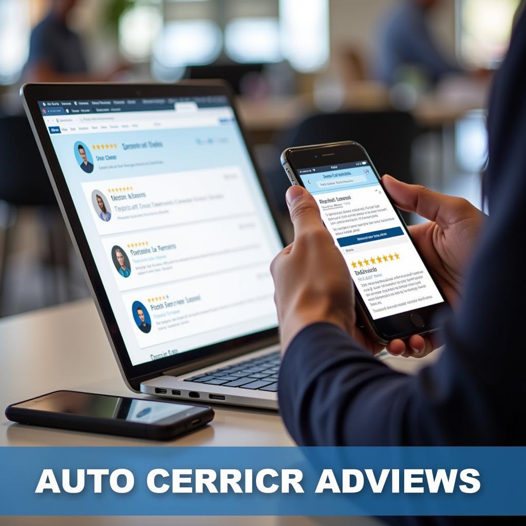 Checking Online Reviews for Duluth Auto Center Service Advisors