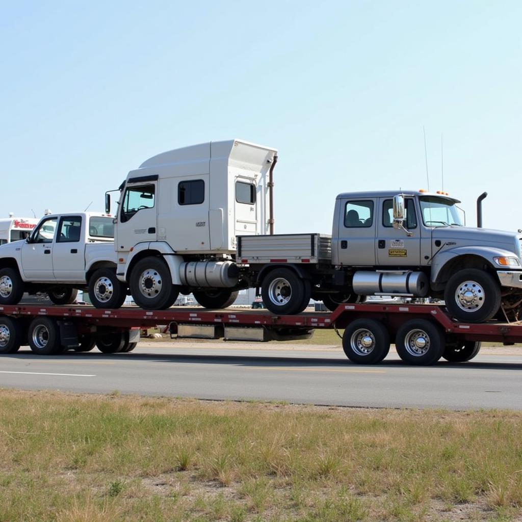 Open Truck Transport on a Trailer