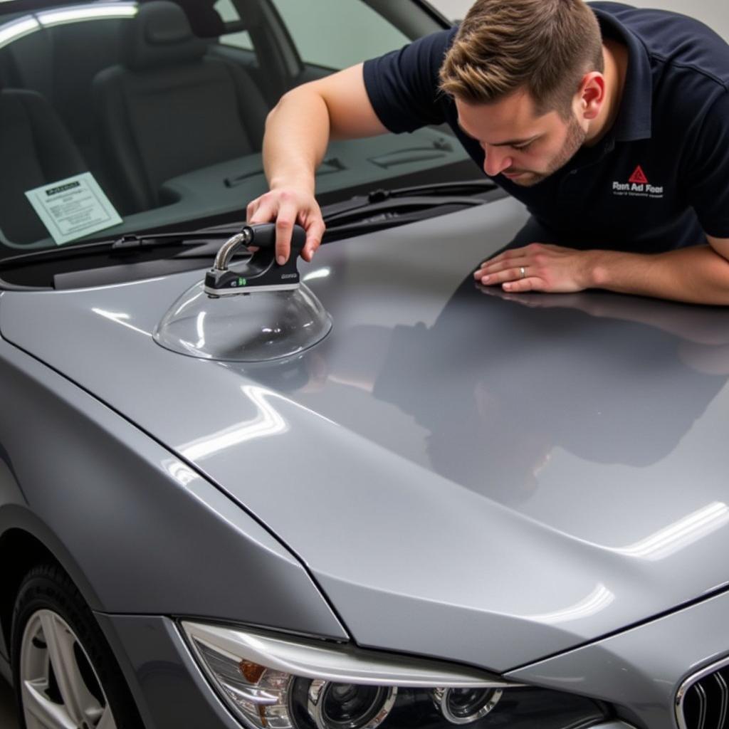 Applying Paint Protection Film to a Car