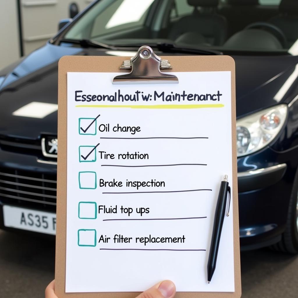 Peugeot 307 Routine Maintenance Checklist