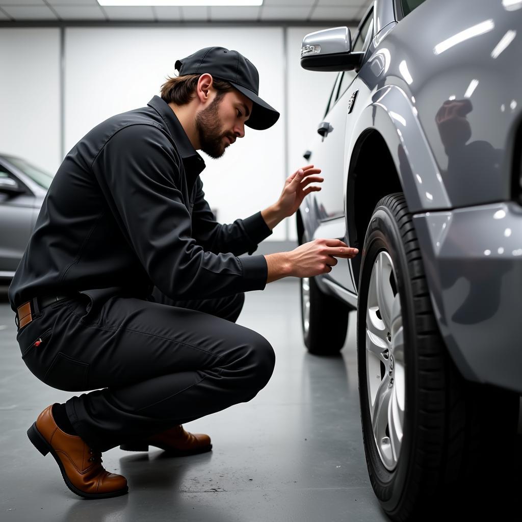 Phoenix Auto Appraisal Expert Conducting a Thorough Vehicle Inspection