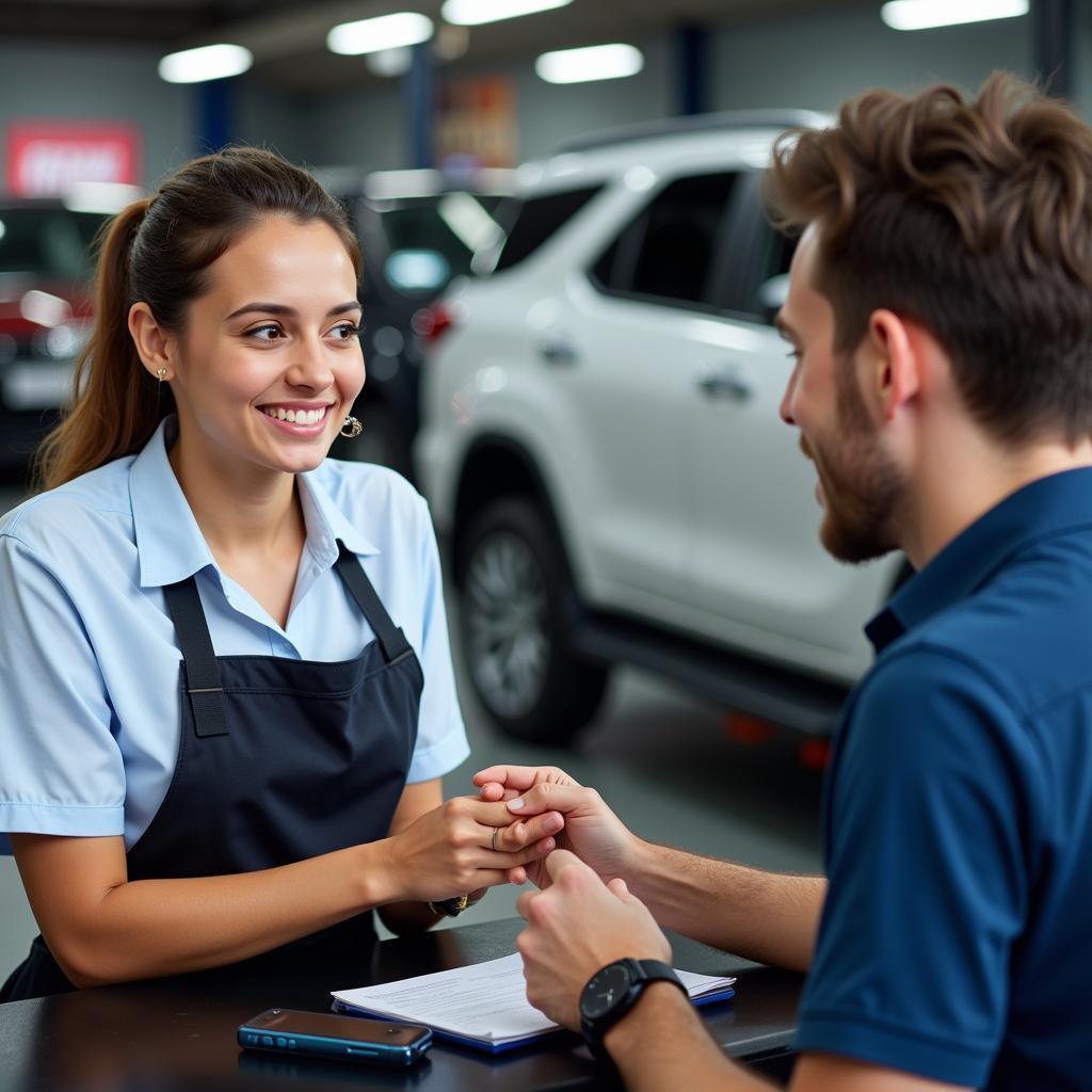 Customer Service at Piliyandala Auto Repair Shop