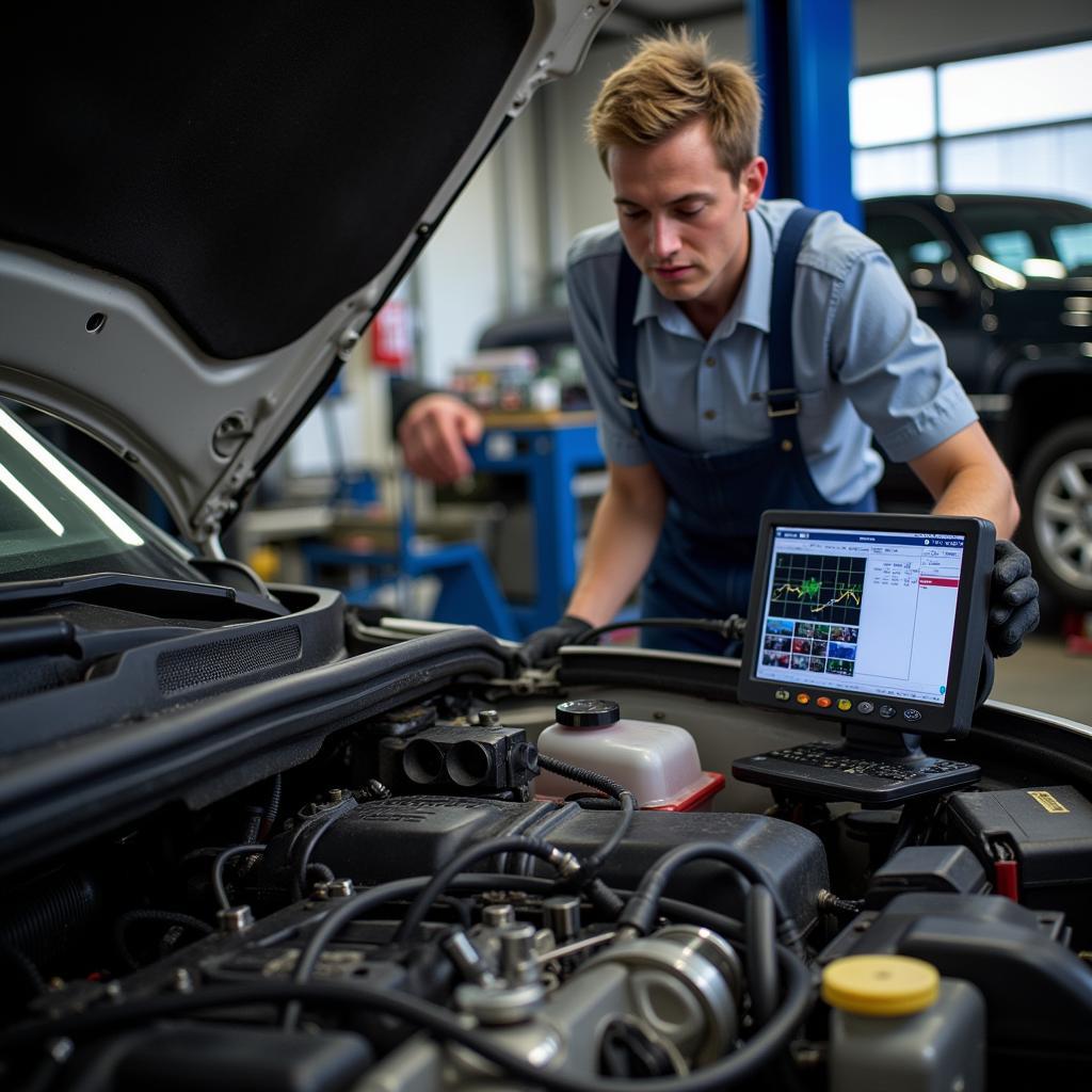 Pittsfield Mechanic Performing Engine Diagnostics