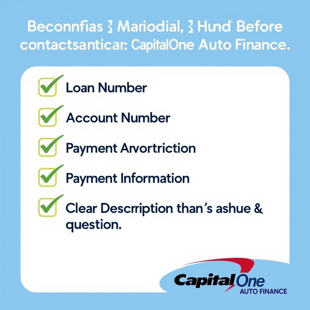 Preparing for a Call with Capital One Auto Finance