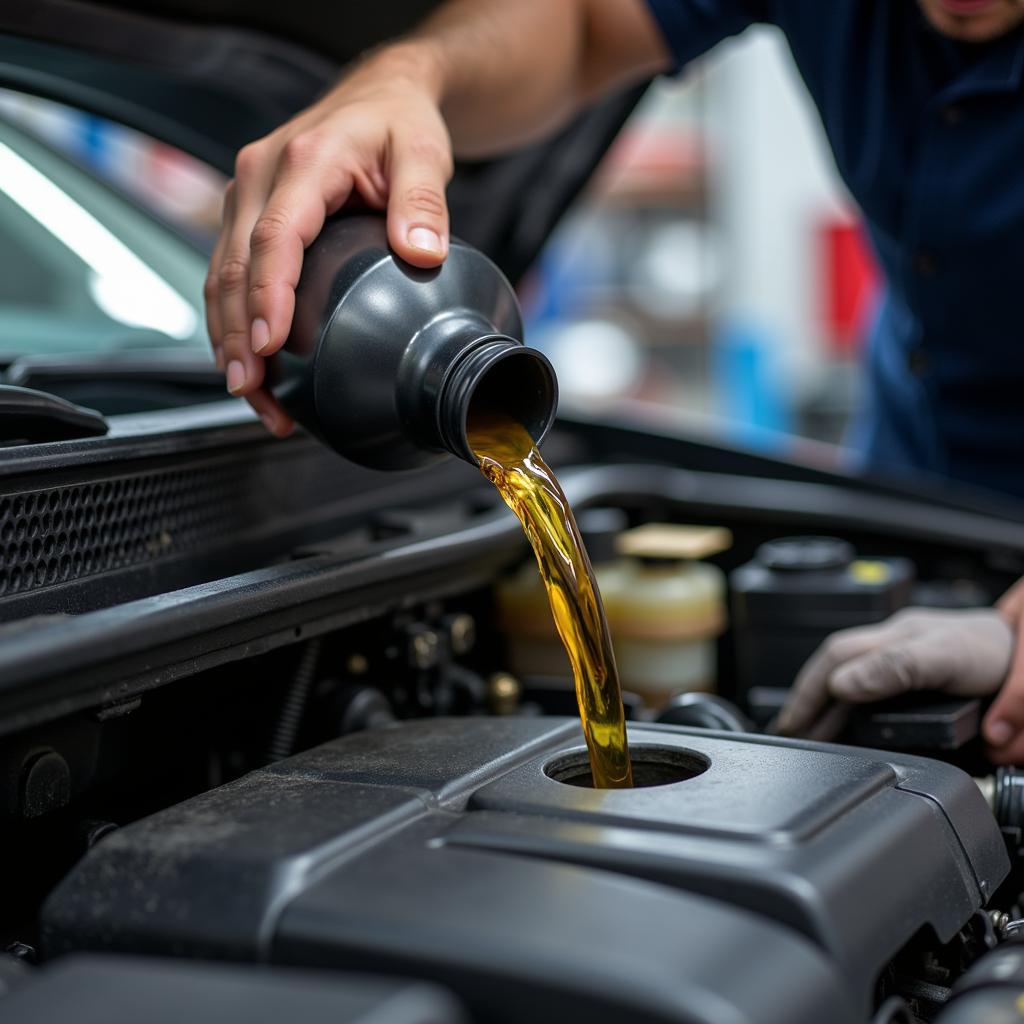 Preventative auto service including an oil change in Santa Monica