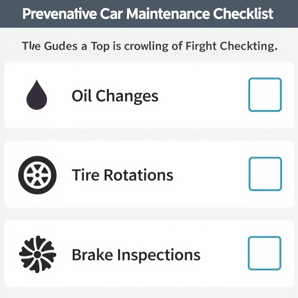 Preventative Car Maintenance Checklist