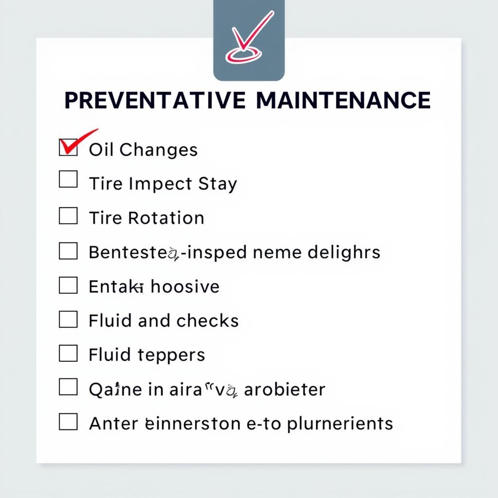 Preventative Maintenance Checklist for Vehicles