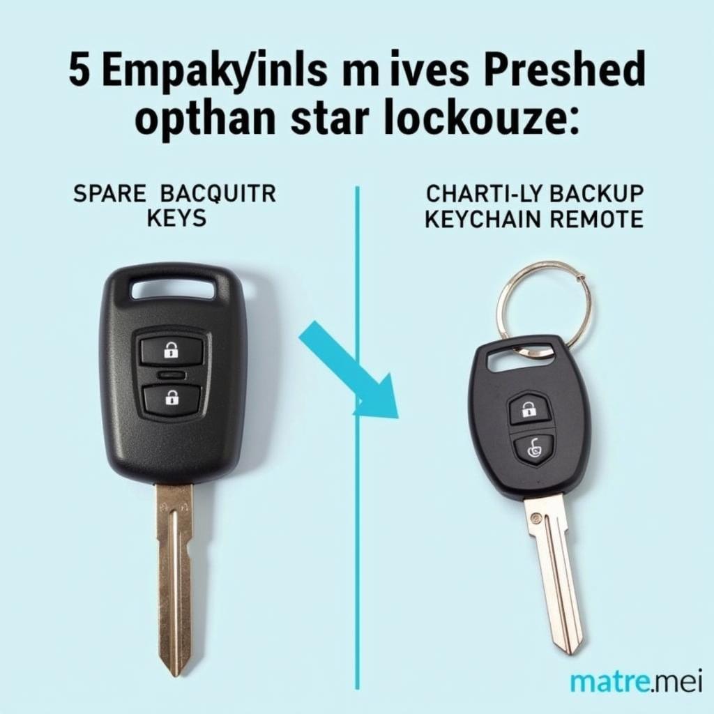 Spare Car Key and Keychain Remote for Lockout Prevention