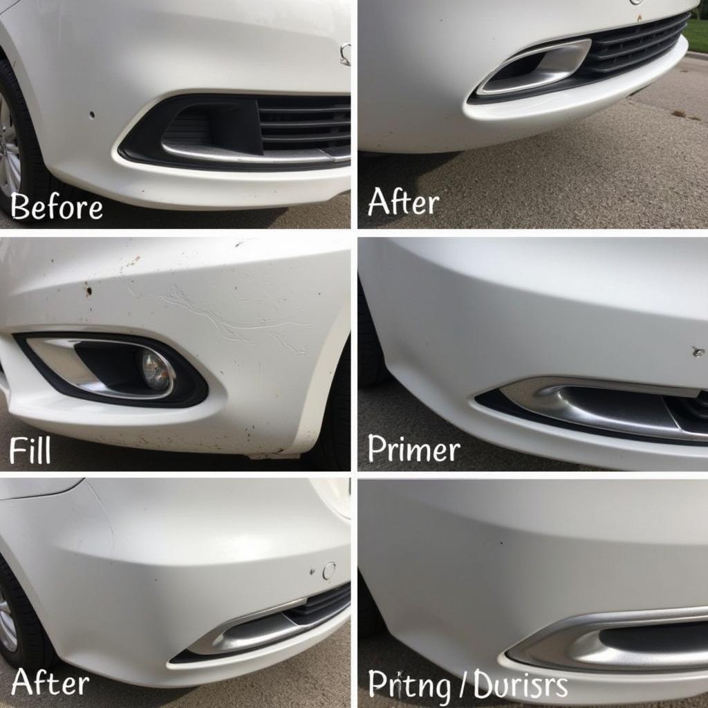 Professional Car Bumper Repair Process