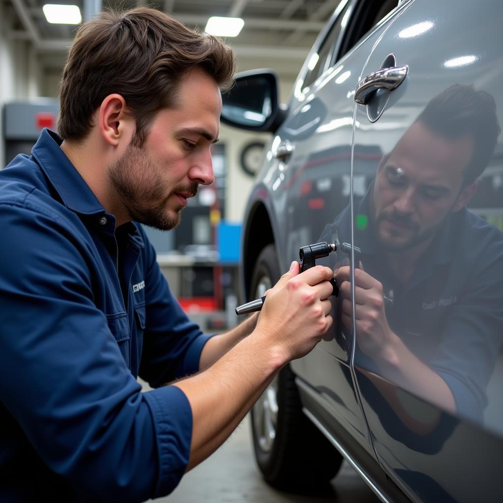 Professional Car Dent Repair Technician