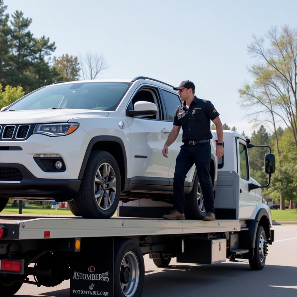 Professional Driver Collecting a Vehicle for Auto Pick and Drop Service