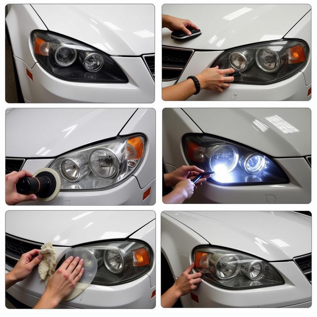 Professional Headlight Restoration Process