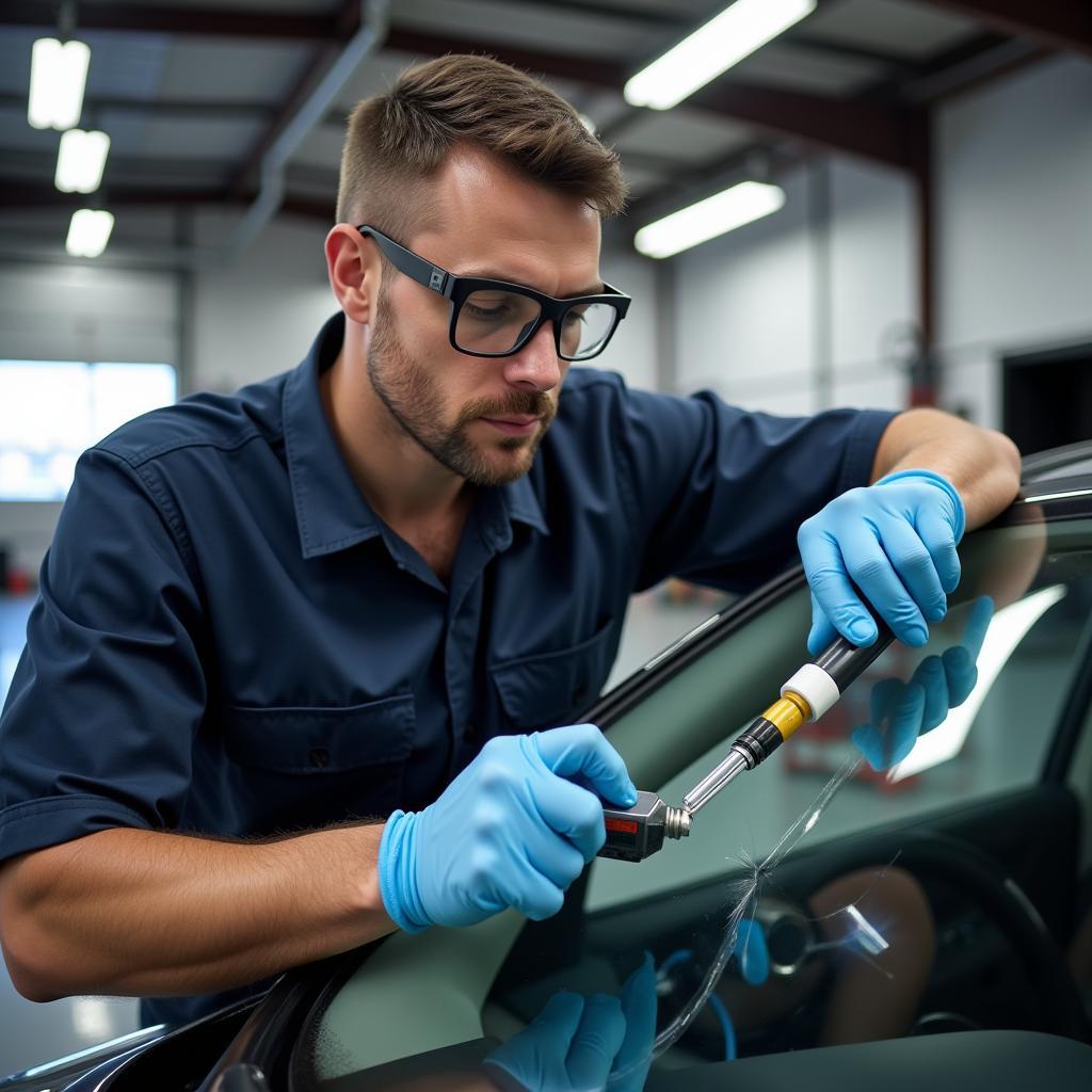 Professional Windshield Repair Process