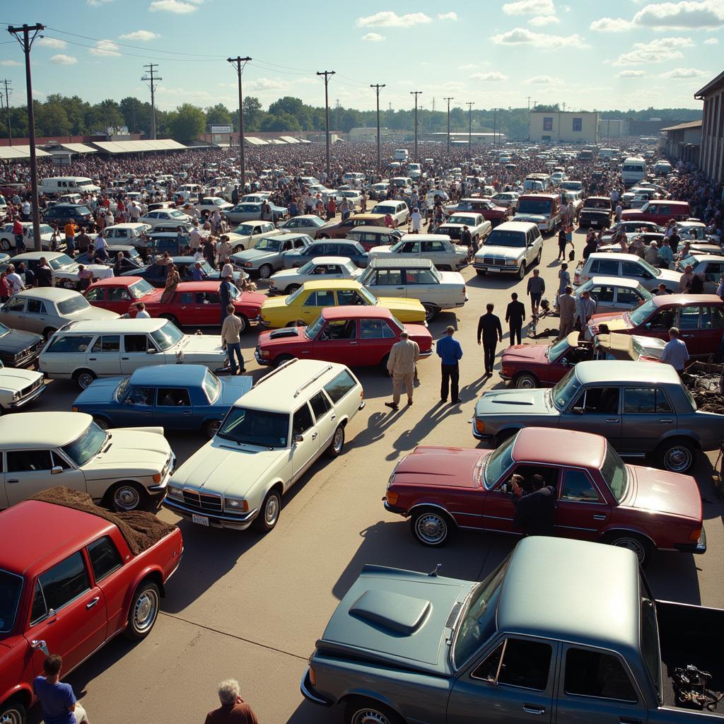 Public Auto Auction Scene