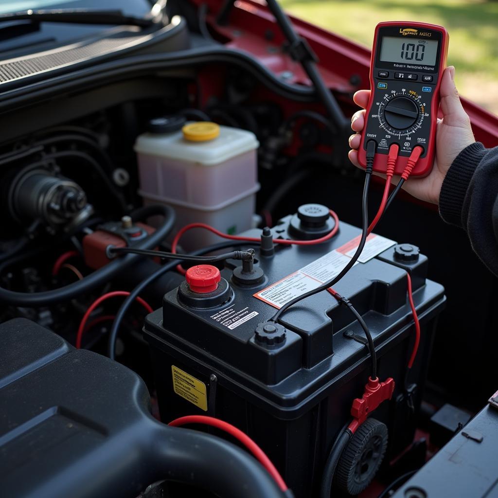 Fully Recharged Car Battery Ready for Use