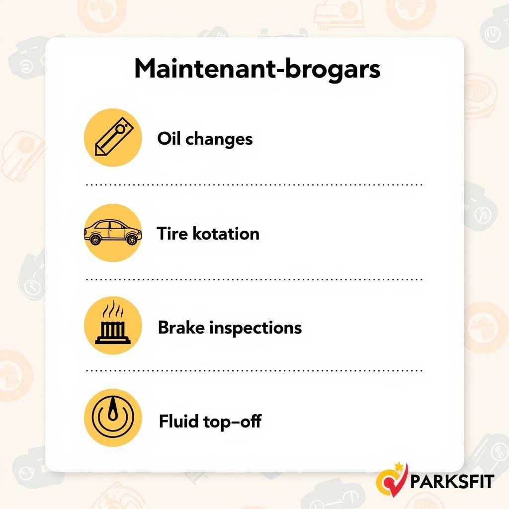 Regular Auto Maintenance Checklist