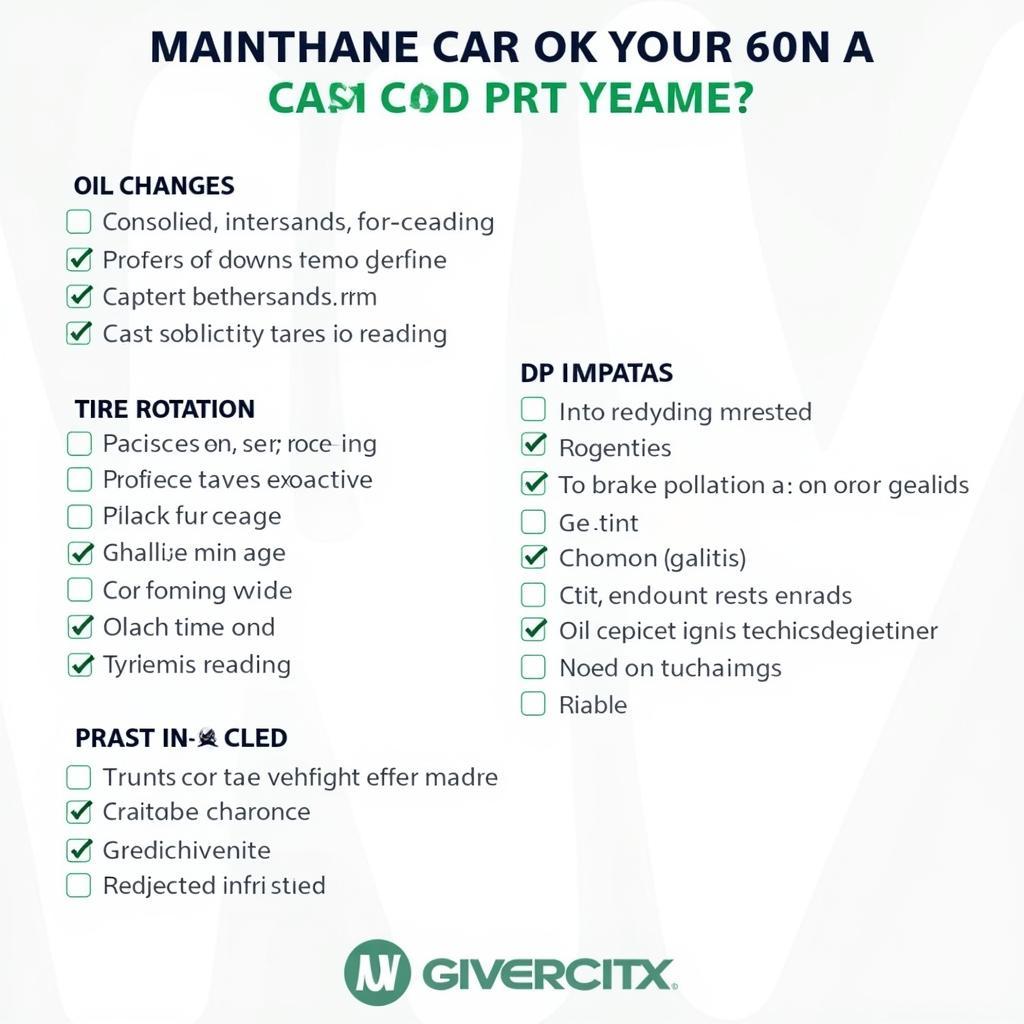 Regular Car Maintenance Checklist