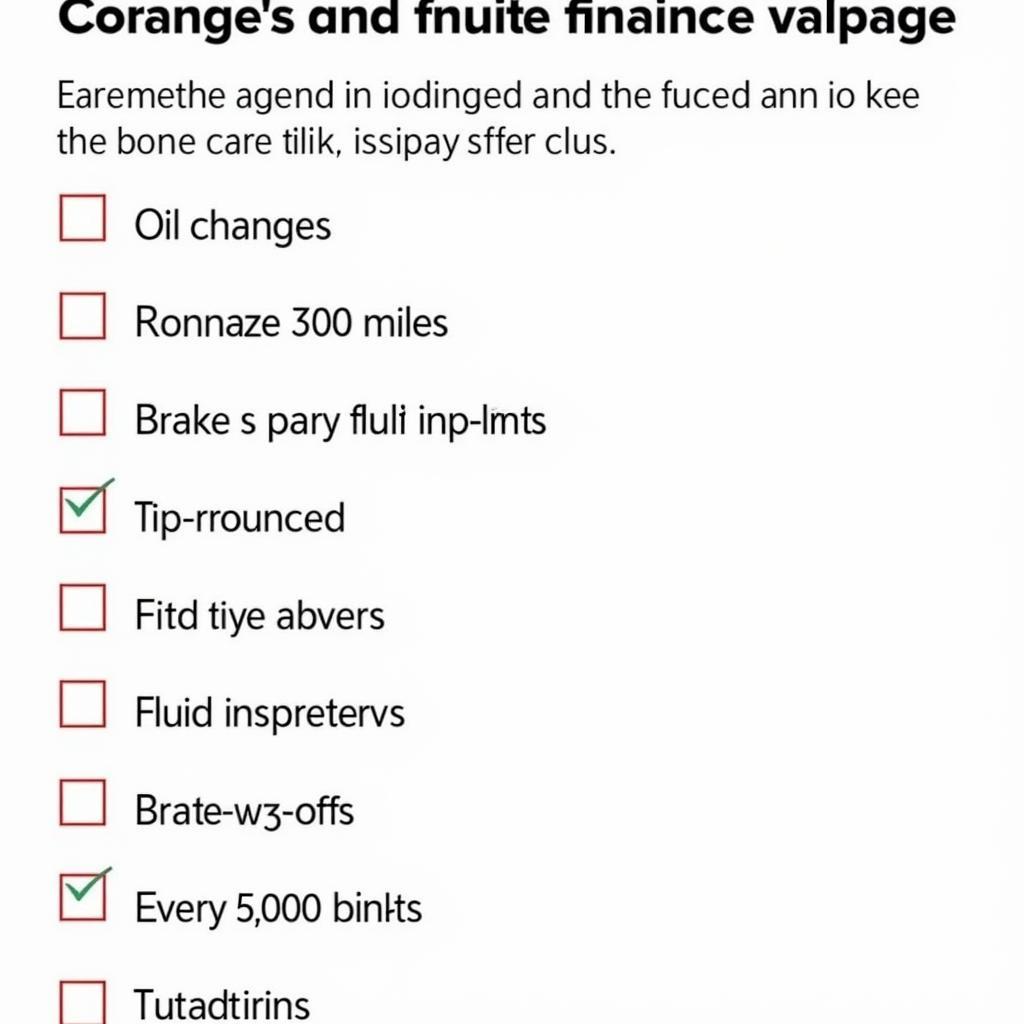 Regular Car Maintenance Checklist