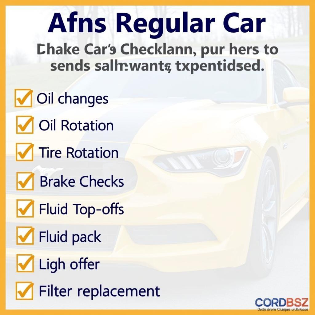 Regular Car Maintenance Checklist