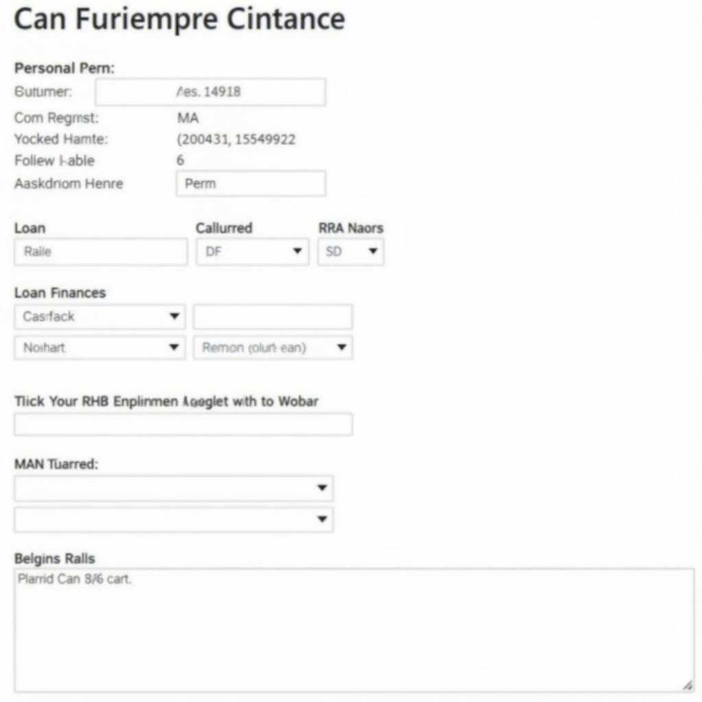 RHB Auto Finance Customer Service Form Example