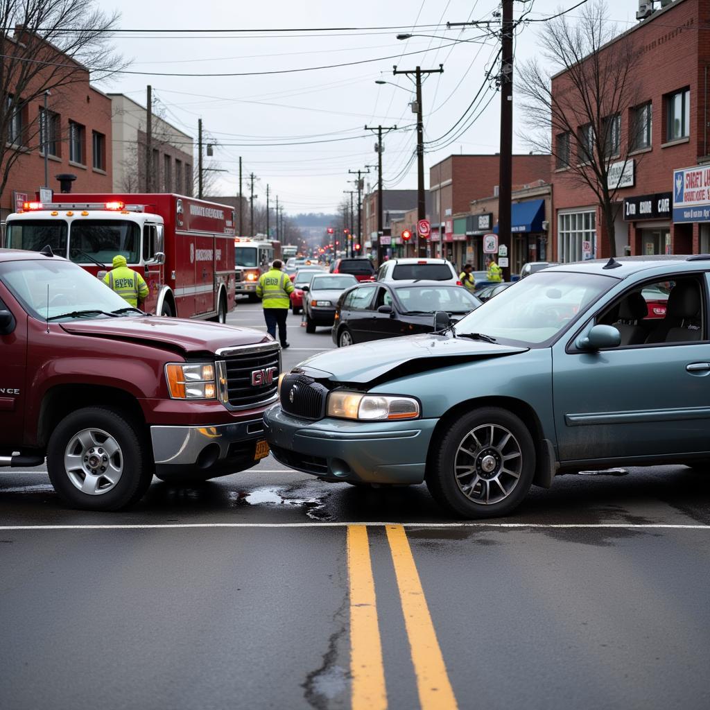 Car Accident Scene in Richmond, VA