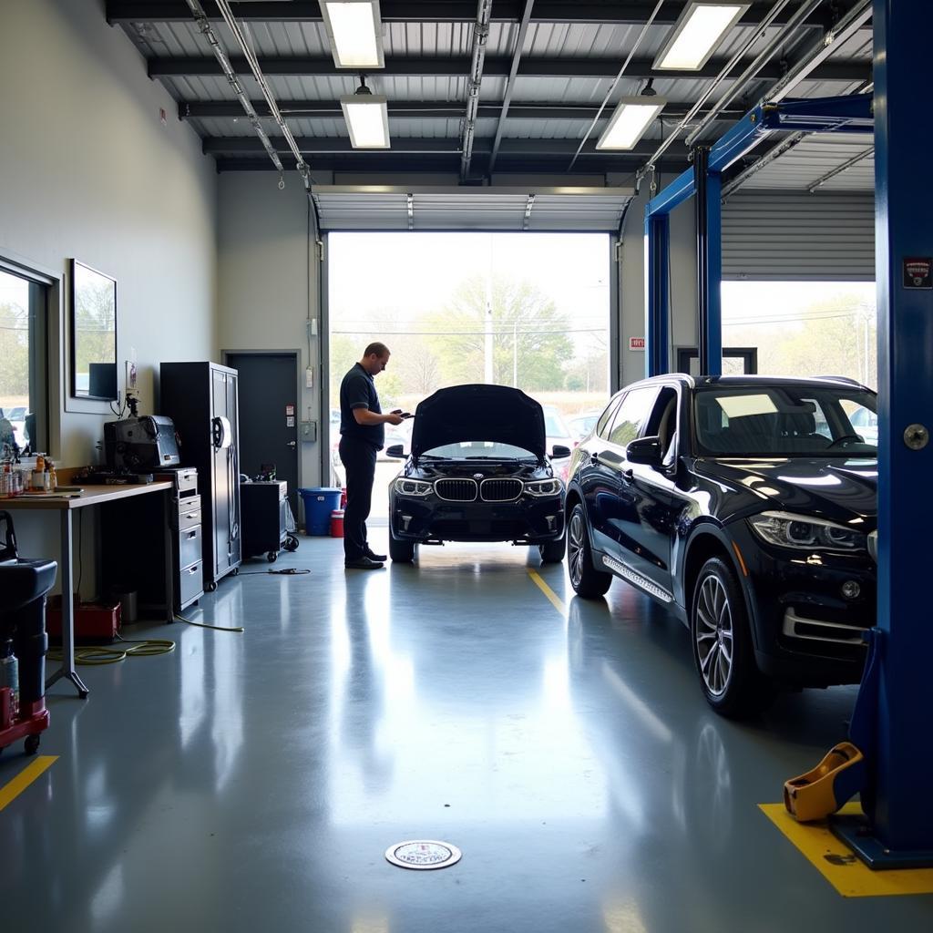 Modern Auto Service Center Repair Bay in Ridgeland