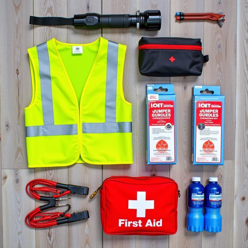 Essential items for a roadside emergency kit