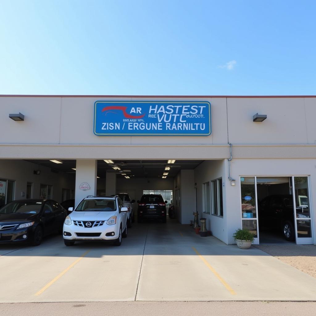 Modern and Clean Robins Auto Service Building Exterior